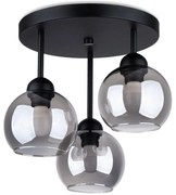 Sollux SL.1140 - Csillár rúdon ALINO 3xE27/60W/230V fekete