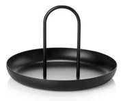 Singles fekete fémtálca, ø 20 cm - Zone