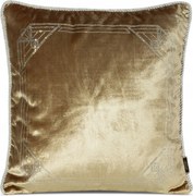 Dekoratív párnahuzat ROYAL9 45x45 mézszínű strasszos zsinór
