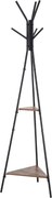 HOMCOM Fémszekrény Faalakú Ruhafogas 6 Akasztóval és 2 Polccal 32,5x45,5x182cm | Aosom