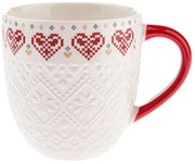 Fehér porcelán bögre karácsonyi mintával 630 ml Knitting – Dakls