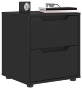 VISNES fekete szerelt fa éjjeliszekrény 45x40x50 cm