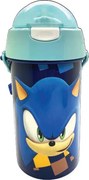 Sonic a sündisznó Speed Blue műanyag szívószálas kulacs akasztóval 500 ml
