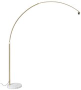 Ív lámpa sárgarézzel és fehér márvány talppal állítható - XXL