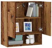 fali szekrény régi fa 60x31x70 cm gépelt fa