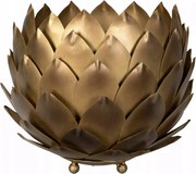 Fedél Virágcserép Arany Fém Virág Toboz Kerek Nagy 20cm loft