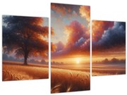 Kép – Naplemente a mezőn (90x60 cm)