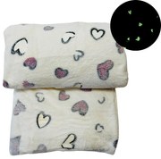 Világító takaró Szív rózsaszín 200x230cm TiaHome