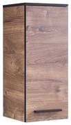 Barna függő fürdőszoba szekrény tölgyfa dekorral 30x72 cm Set 374 - Pelipal