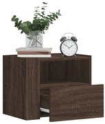 2 db barna tölgy színű fali éjjeliszekrény 45 x 30 x 35 cm