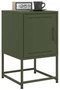 2 db olívazöld acél éjjeliszekrény 36x39x60,5 cm