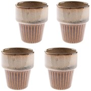 Bézs kőedény eszpresszó csésze szett 4 db-os 100 ml Tone – Dakls