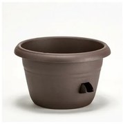 Plastia Siesta önöntöző kültéri virágtartó, 35 cm, barna, 35 cm átmérőjű