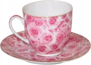Kávéscsésze Csészealjjal Tea Rózsaszín