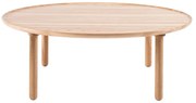 Natúr színű tölgyfa kerek dohányzóasztal ø 100 cm Mu – Gazzda