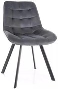 Monti forgatható bársony étkezőszék szürke
