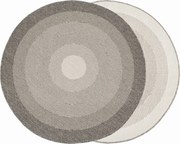 Kültéri Szőnyeg Kerek Terasz Kétoldalas Zsinóros Szürke átm. 140 cm
