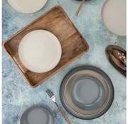 16 darabos étkészlet szürke/bézs/porcelán