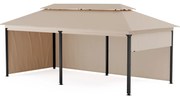 Grandezza Cortina kerti pavilon 3x6 m, időjárásálló, porfestett, oldalsó redőnyök