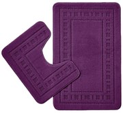 Sötétlila fürdőszobai kilépő szett WC-hez, 2 db-os 50x80 cm Armoni – Catherine Lansfield