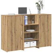 recepciós pult kézműves tölgy 155x50x103,5 cm szerelt fa