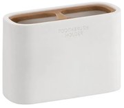 Gedy - Fogkefe tartó NINFEA fehér/bambusz