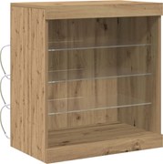 vidaXL LED tálaló Artisan tölgy 60,5 x 37 x 67 cm Faanyag