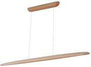 LED Csillár zsinóron LED/22W/230V 4000K 130 cm bükkfa/tömör fa