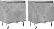vidaXL 2 db betonszürke szerelt fa éjjeliszekrény 40x30x50 cm