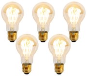 5 darabos E27 dimmelhető LED spirál izzókészlet A60 Goldline 4W 270 lm 2200K