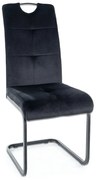 Axo Velvet étkező szék, fekete