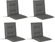 Outsunny 4 darabos Üléspárna szett 108 x 50 x 5 cm, Székpárnák Pántokkal, Kültéri és Beltéri Üléspárna, Padpárna Kerti Bútorhoz, Étkezőszékhez, Világo