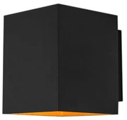 Design fali lámpa fekete és arany színben, téglalap alakú - Sola