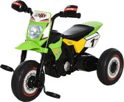 HOMCOM Gyerek Motoros Ride-On 18-36 Hónapos Gyermekeknek, 3 Kerekű Gyerek Tricikli Fényekkel és Zenével, Terhelhetőség 20 kg, 71x40x51 cm Zöld | Aosom