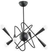 Csillár rúdon APPER 6xE14/10W/230V fekete