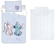 Lilo és Stitch A csillagkutya gyerek, ovis ágyneműhuzat és paplan/párna szett 100x135 cm 40x60 cm (Purple)