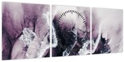 Kép - Lila márvány N⁰2 (órával) (90x30 cm)