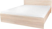 Pietro II NEW Kétszemélyes ágykeret 140x200, ágyráccsal sonoma