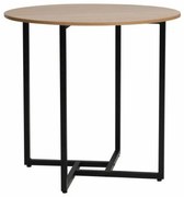 Alto II kerek étkezőasztal tölgy/fekete 80 cm