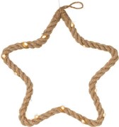 Karácsonyi dekoráció csillag 15 LED meleg fehér