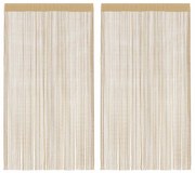 2 db bézs zsinórfüggöny 140 x 250 cm