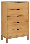 Natúr színű borovi fenyő magas komód 113x39 cm Post – Støraa