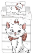 Fehér pamut gyerek ágyneműhuzat babaágyhoz 100x135 cm Marie Cat "Bow" – Jerry Fabrics