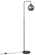 Art Deco állólámpa fekete füstüveggel - Sandra