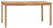 vidaXL tömör tíkfa kerti étkezőasztal 160 x 80 x 77 cm