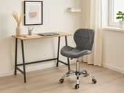 Dolgozószobai szett íróasztal TAYLOR SONOMA 100x50 cm + irodai szék AVOLA VELVET szürke