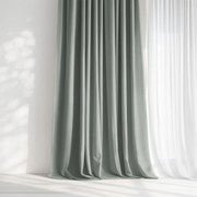 Goldea marbella díszfüggöny - zsályazöld 280x135 cm