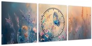 Kép - Rét pillangóval (órával) (90x30 cm)