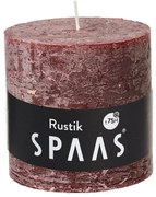 SPAAS Gyertyás henger rusztikus 10x10cm sötét piros