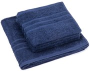 Classic kéztörlő és törölköző szett, sötétkék, 2 db 50 x 100 cm, 1 db 70 x 140 cm, 2 db 50 x 100 cm, 1 db 70 x 140 cm